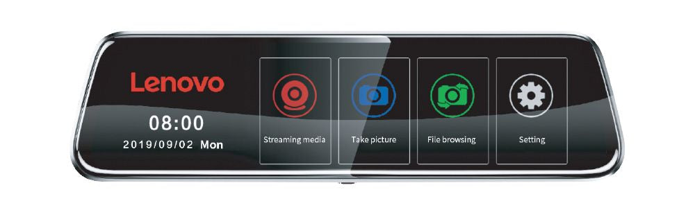 Oglinda cu DVR Lenovo ecran de 9.66" Camera fata si spate FHD 1080p unghi 170 LENOVO