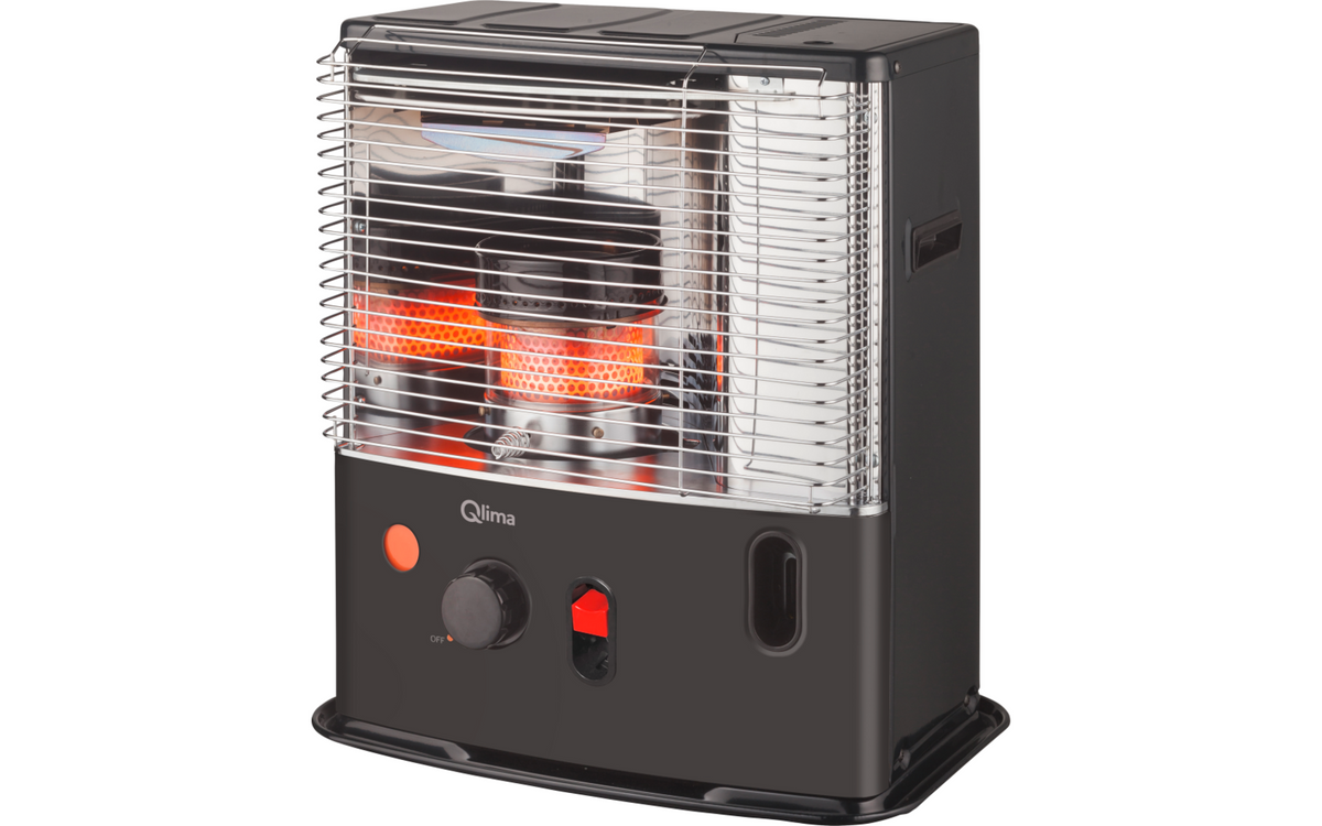 Încălzitor cu fitil de parafină Qlima R 4224S TC-2 cu pompă de combustibil, negru