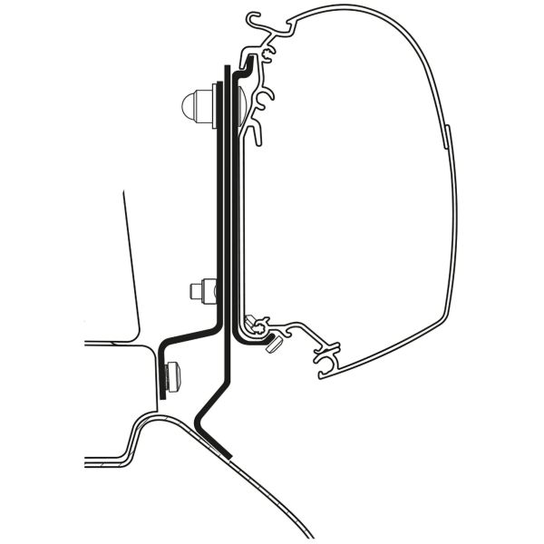 Adaptor montaj marchiza THULE seria 5 pentru MB Sprinter din anul model 2006/04 cu acoperiș rabatabil - CampShop.ro