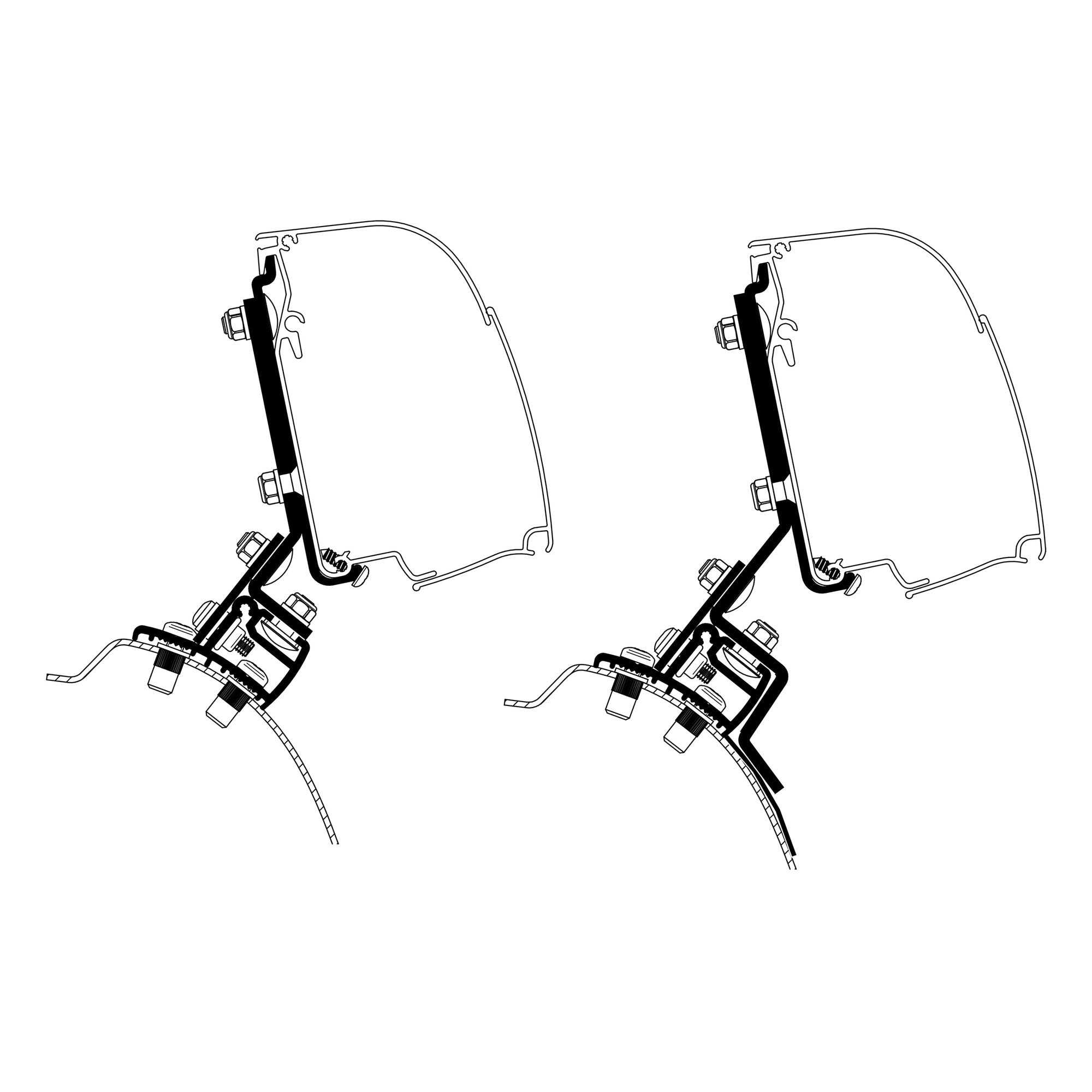 Adaptor pentru montaj pe acoperis pentru marchiza Thule 4200 - PSA Minivan - CampShop.ro