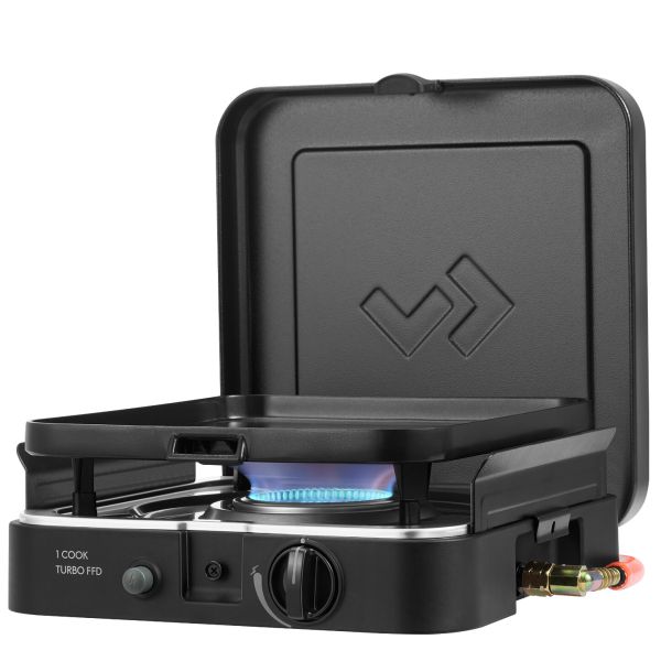 Aragaz pe gaz CADAC 1 Cook Turbo FFD cu un arzator si plita plata – camping si outdoor - CampShop.ro