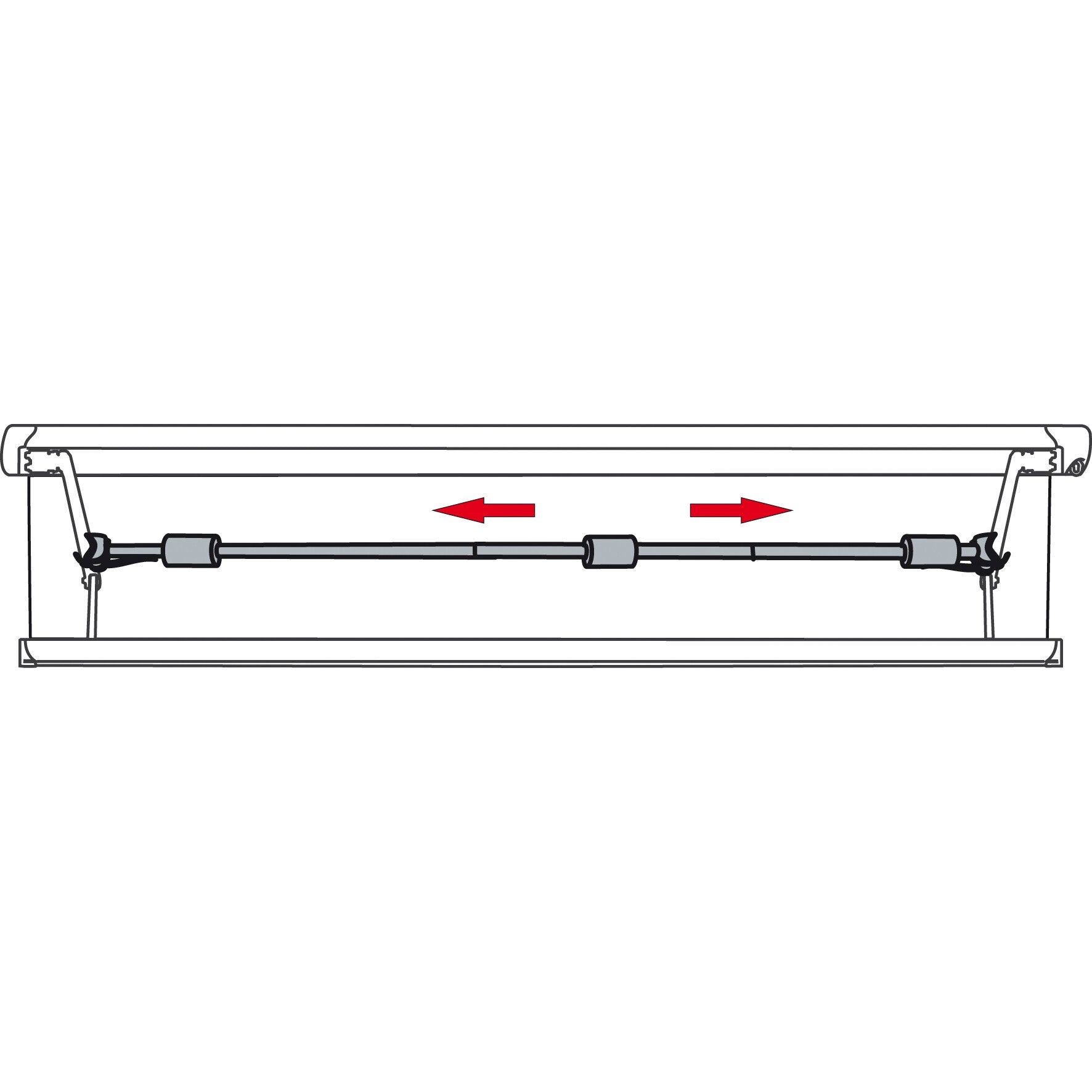 Bara transversala pentru intinderea marchizei, Fiamma Magicrafter 250 - 400 cm - CampShop.ro