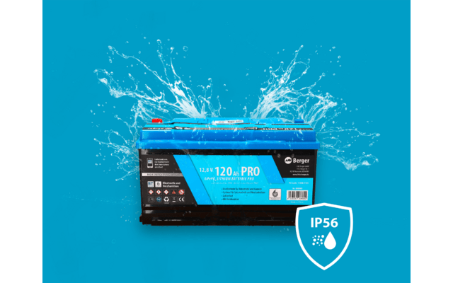 Baterie cu litiu Berger LiFePO4 PRO 120 Ah 12V cu Bluetooth (cu incalzire) - CampShop.ro