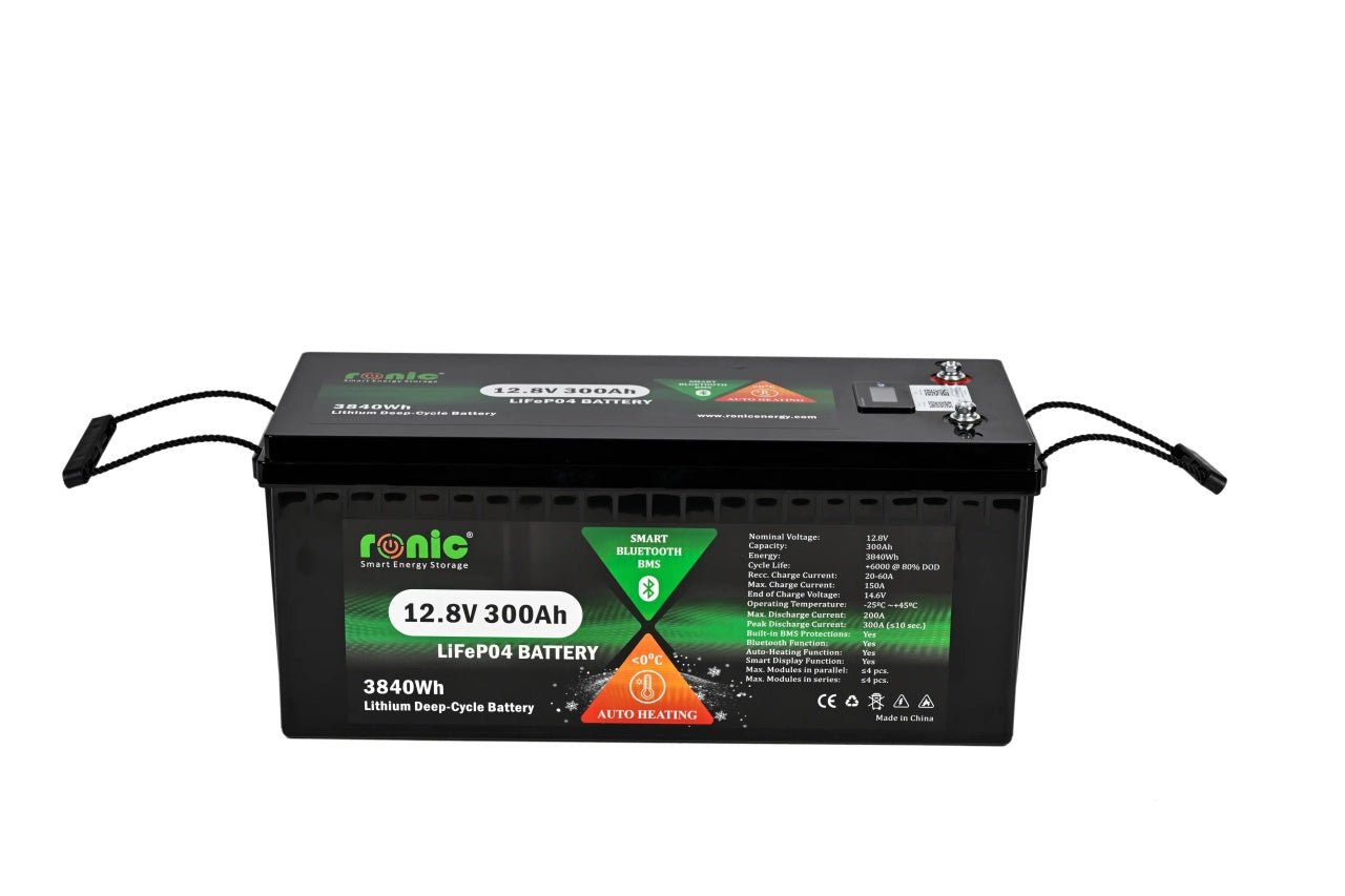 Baterie LiFePO4 12.8V 300Ah cu Bluetooth si functie auto - incalzire - CampShop.ro