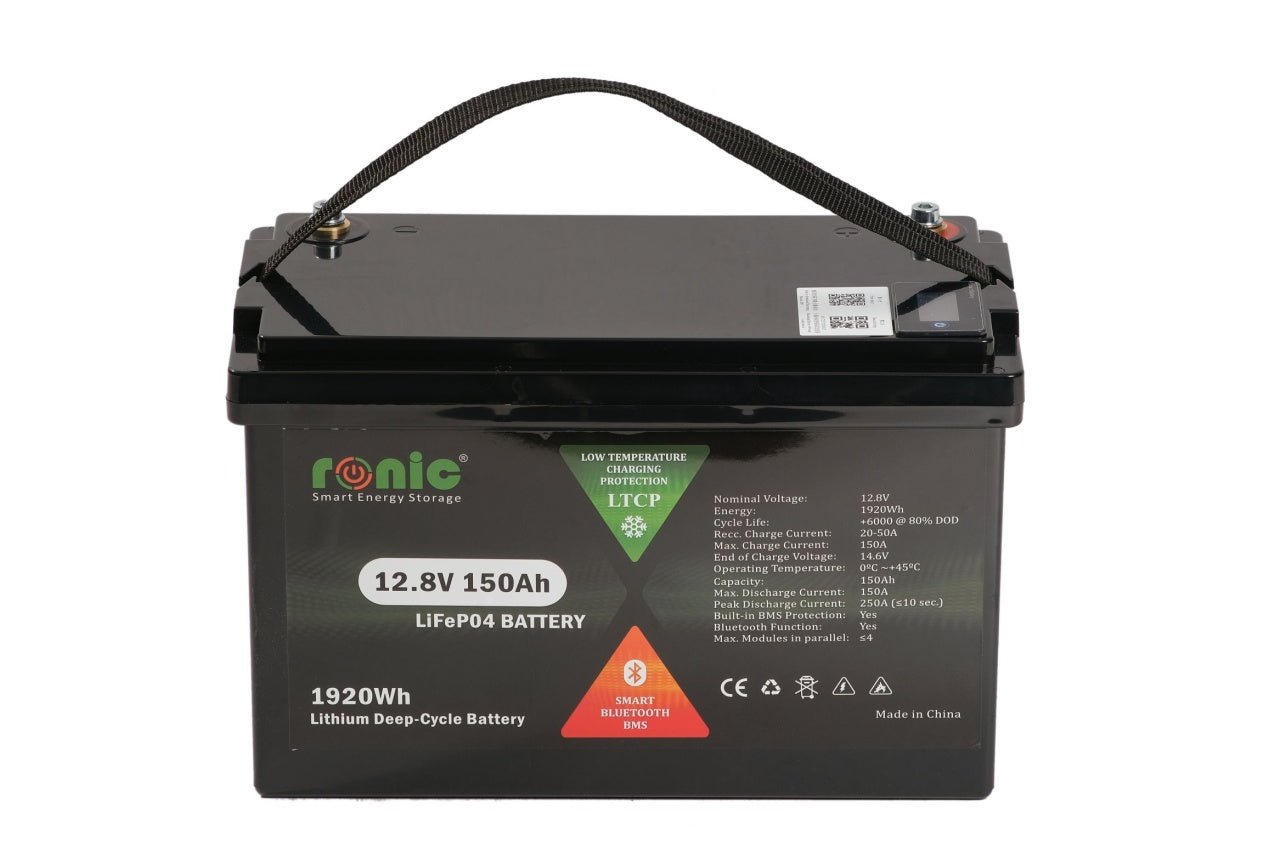 Baterie/Acumulator RONIC LiFePO4, 12.8V 150Ah, functie Bluetooth si LTCP, model LFP12150SDSG - CampShop.ro