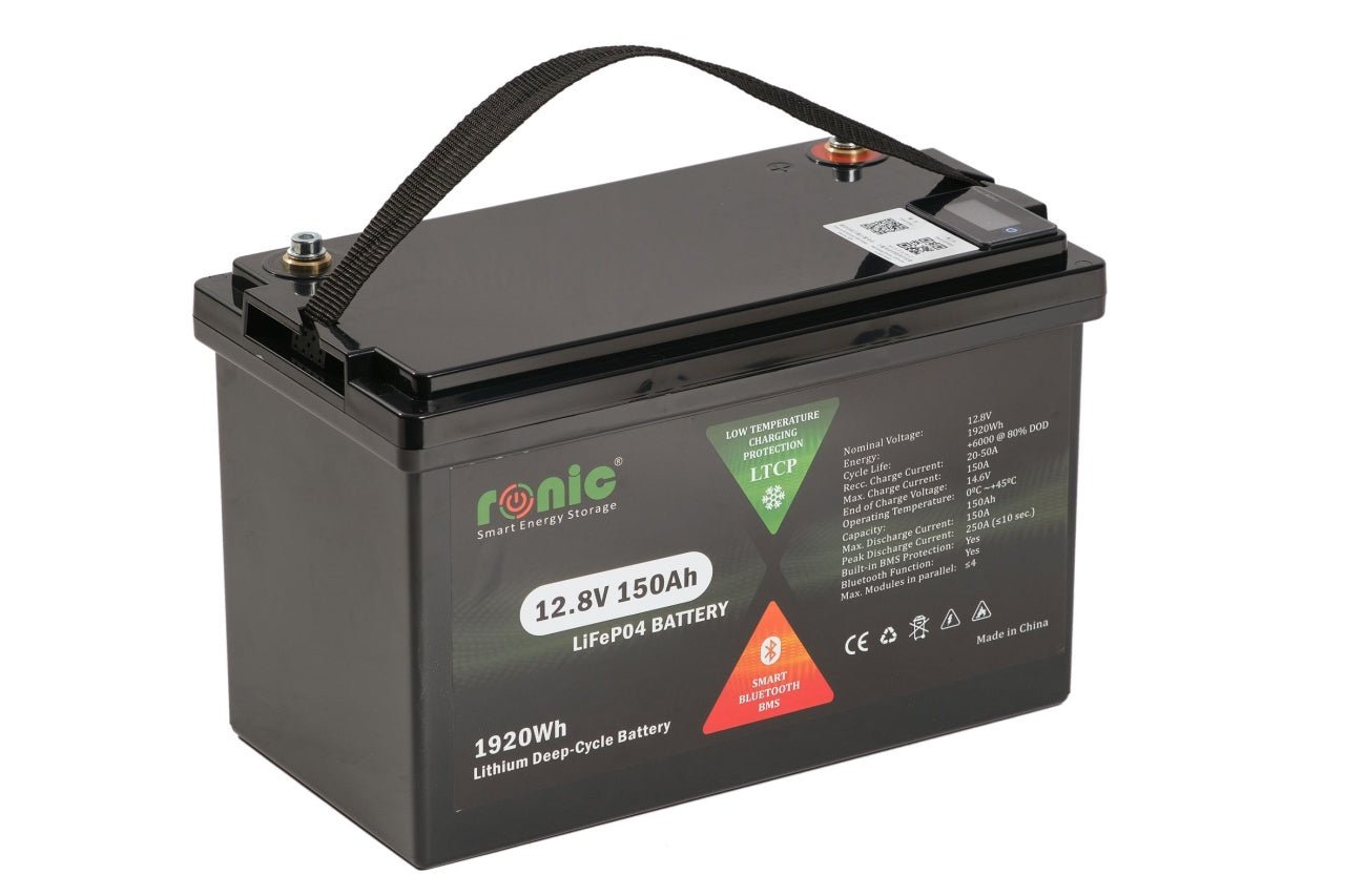 Baterie/Acumulator RONIC LiFePO4, 12.8V 150Ah, functie Bluetooth si LTCP, model LFP12150SDSG - CampShop.ro