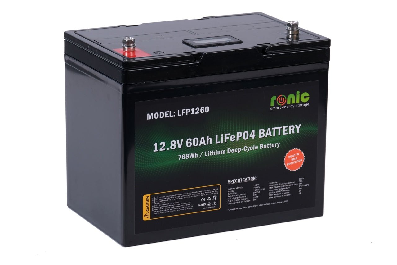 Baterie/Acumulator RONIC LiFePO4, 12.8V 60Ah, model LFP1260 - CampShop.ro