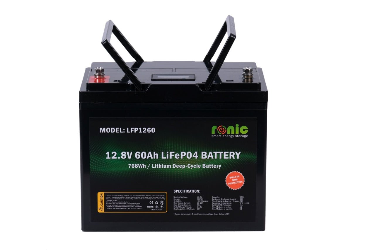 Baterie/Acumulator RONIC LiFePO4, 12.8V 60Ah, model LFP1260 - CampShop.ro