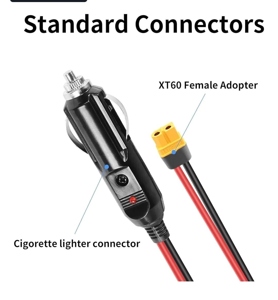 Cablu extensie 1,5 metri, conectori Bricheta Auto 12V la mufa XT60 - CampShop.ro