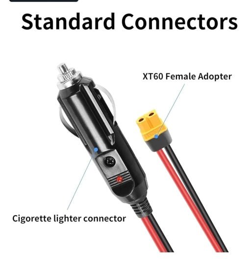 Cablu extensie 3 metri, conectori Bricheta Auto 12V la mufa XT60 - CampShop.ro