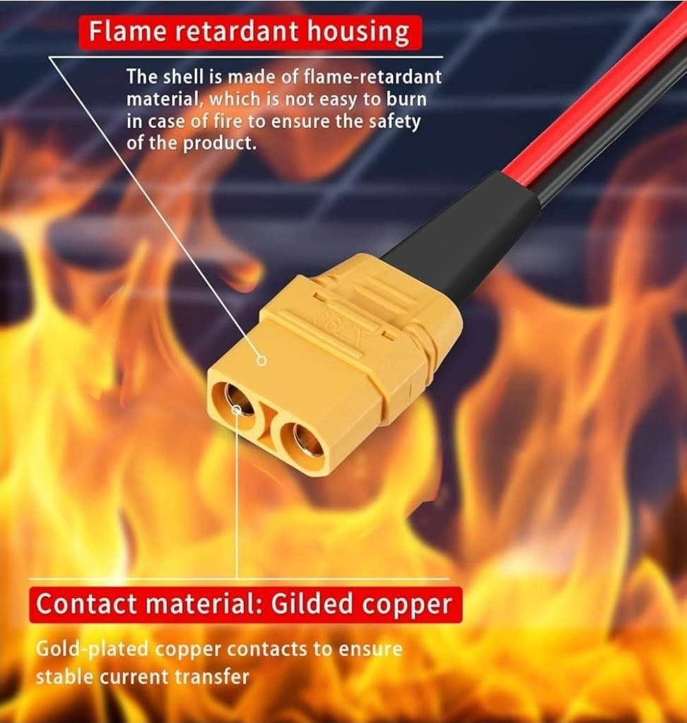 Cablu extensie 3 metri, conectori MC4 la mufa XT60, RONIC - CampShop.ro