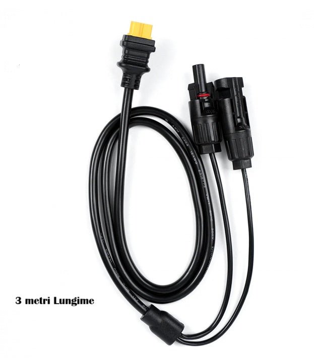 Cablu extensie 3 metri, conectori MC4 la mufa XT90 RONIC - CampShop.ro