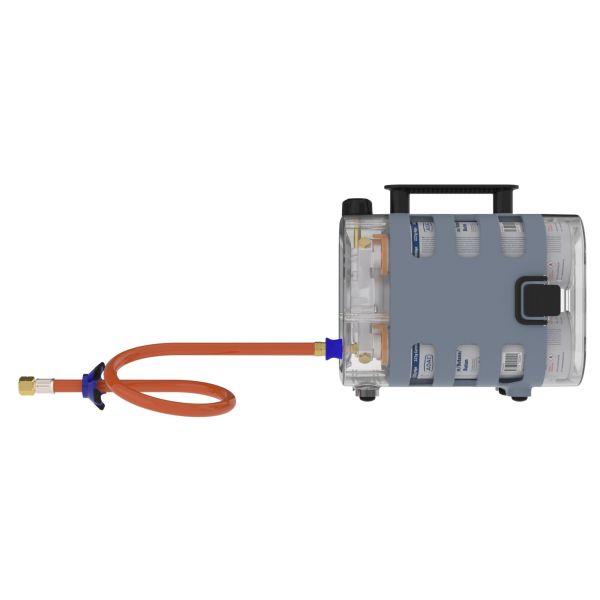 CADAC Quad Power Pak – Sistem portabil de alimentare cu gaz cu patru cartușe EN417 + furtun 85 cm, pentru camping și echipamente outdoor - CampShop.ro