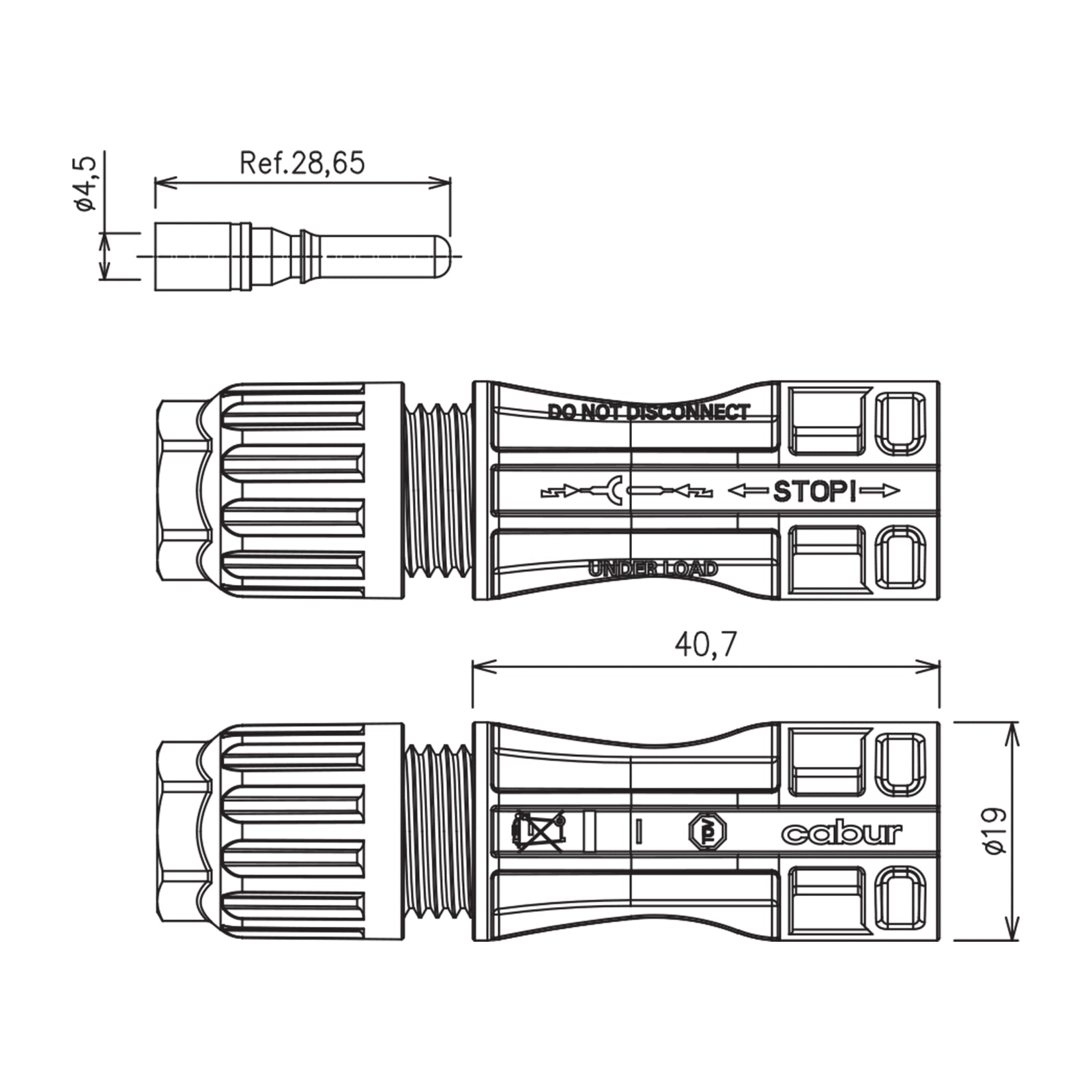 Conector fotovoltaic solar compatibil Mufa MC - 4 (mama) 1 bucata - CampShop.ro