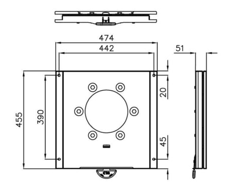 Consola rotativa, pivotanta pentru Ford Transit, Turneo din 2014 - ..., GTA - CampShop.ro