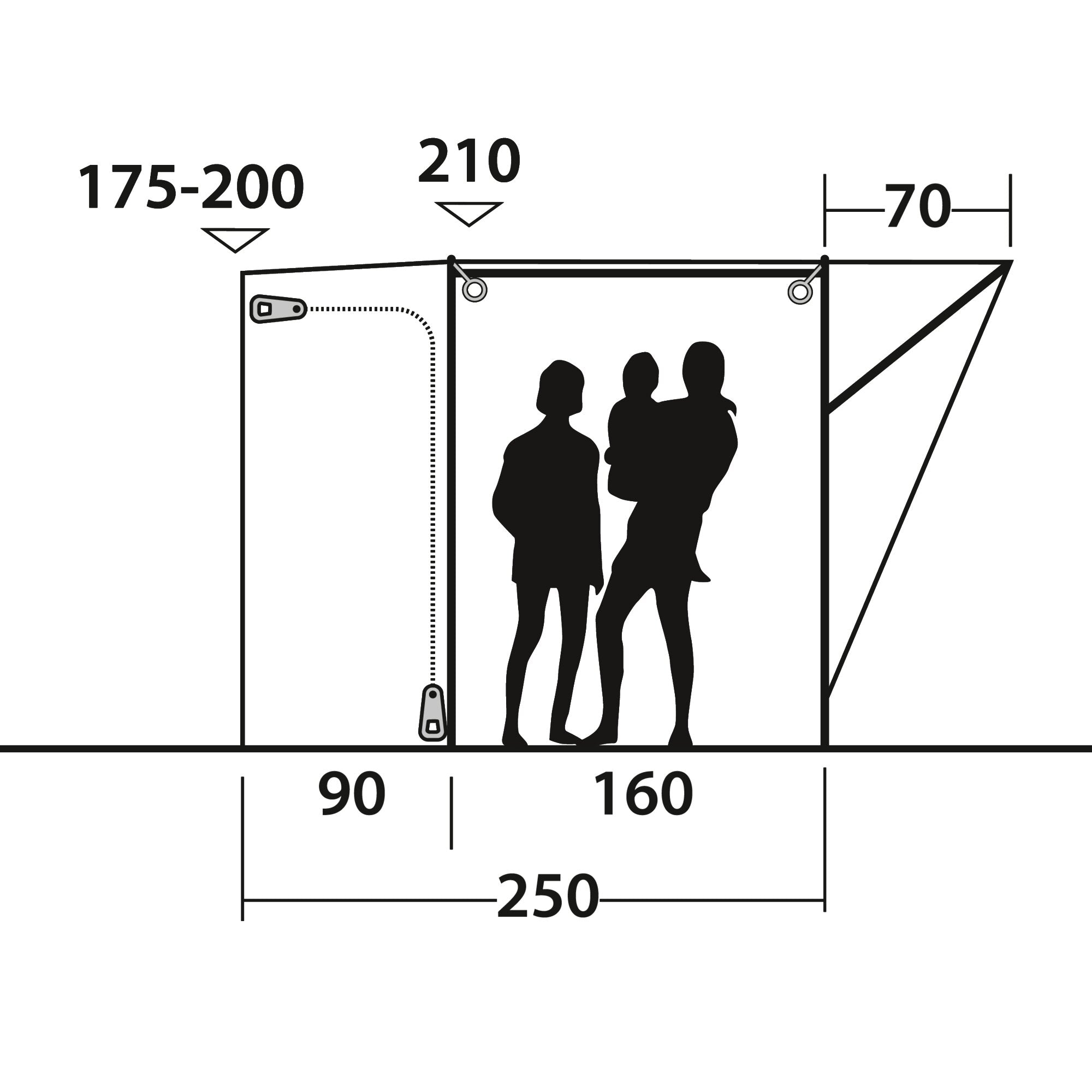Cort pentru VAN Outwell Newburg 160 - 260 x 210 x 160 cm - CampShop.ro