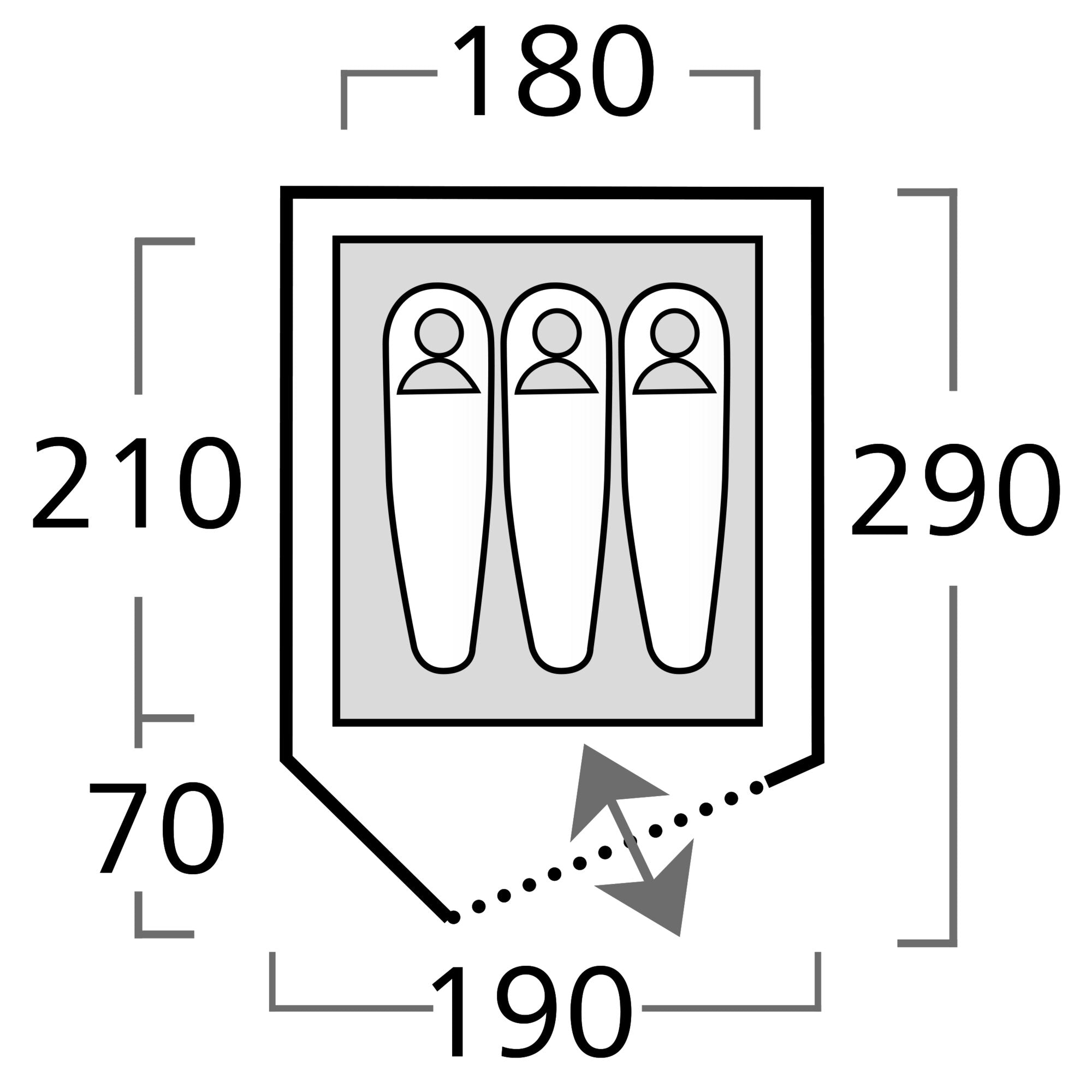 Cort tip dom/iglu High Peak Kiruna 3 290 x 125 x 190 cm - CampShop.ro