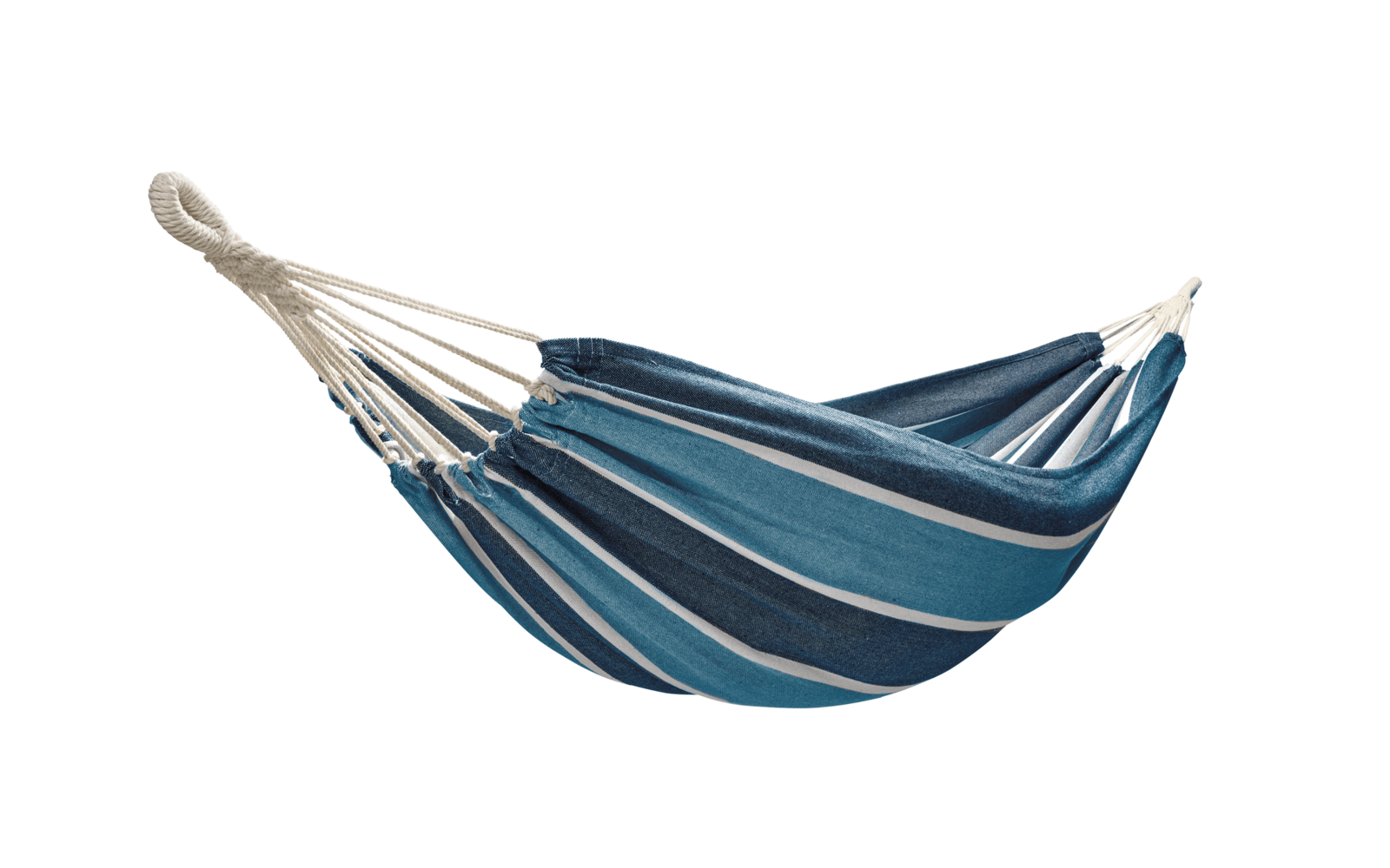 Hamac de camping/plaja cu sustinere maxima 100 kg BERGER albastru - CampShop.ro