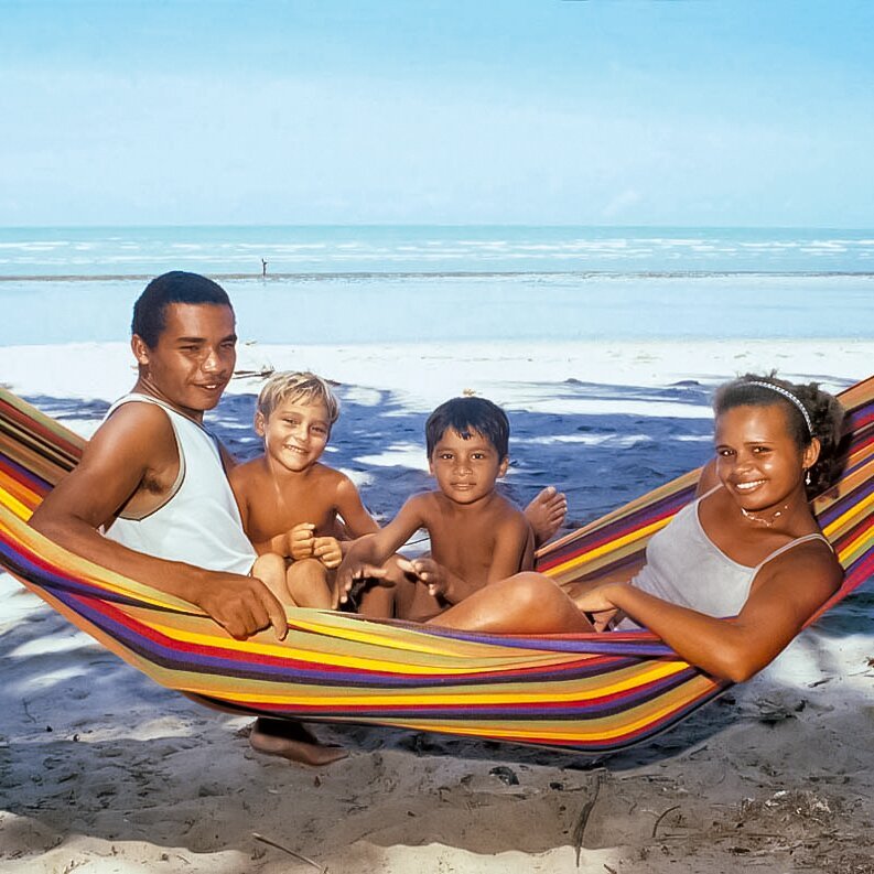 Hamac de camping/plaja cu sustinere maxima 200 kg, Amazonas Paradiso Tropical - CampShop.ro