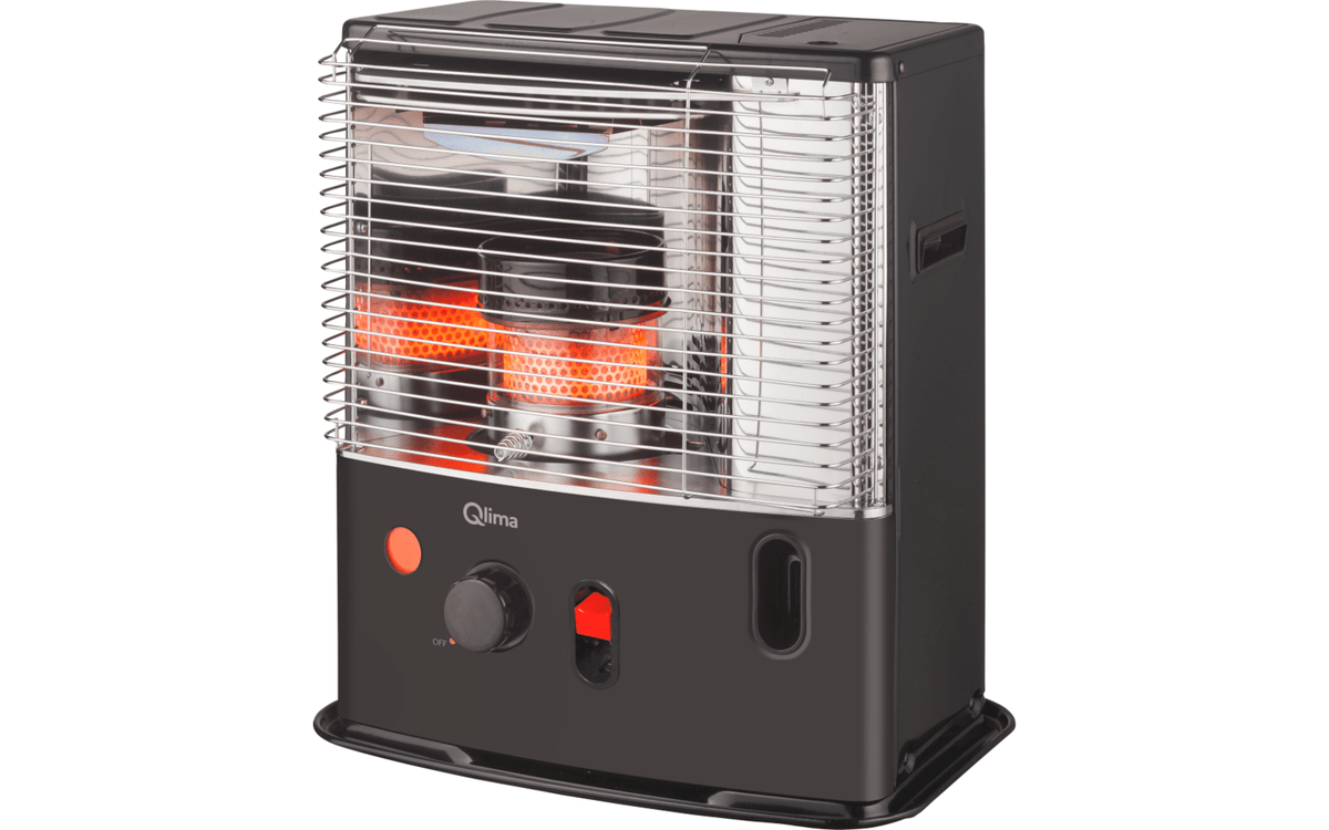 Încălzitor cu fitil de parafină Qlima R 4224S TC-2 cu pompă de combustibil, negru - CampShop.ro