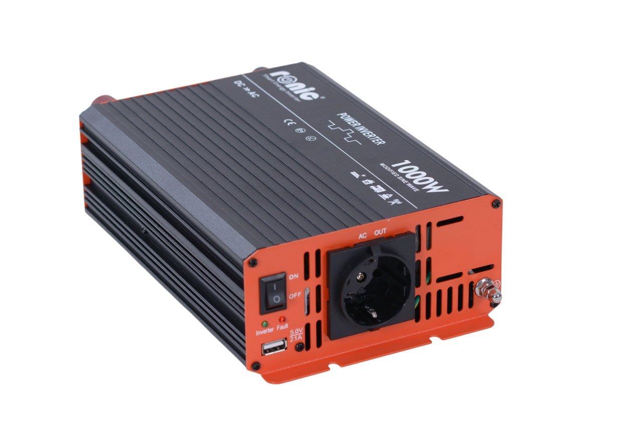 Invertor DC - AC cu Sinus Modificat, 12V - 230V, model RONIC KS1000M, 1000W/2000W - CampShop.ro