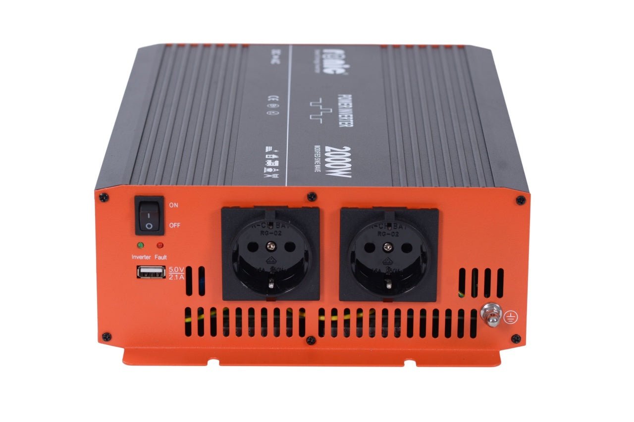 Invertor DC - AC cu Sinus Modificat, 12V - 230V, model RONIC KS2000M, 2000W/4000W - CampShop.ro