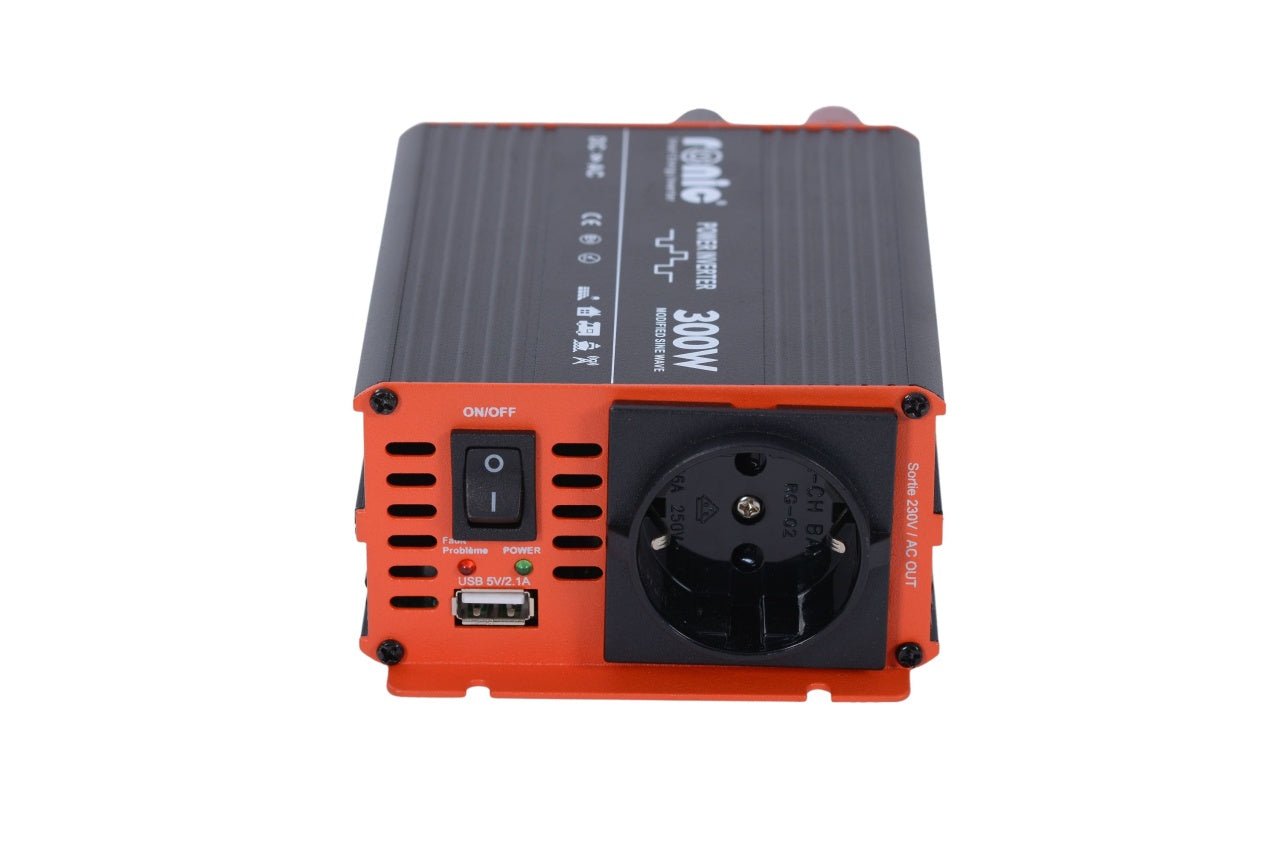 Invertor DC - AC cu Sinus Modificat, 12V - 230V, model RONIC KS300M, 300W/600W - CampShop.ro