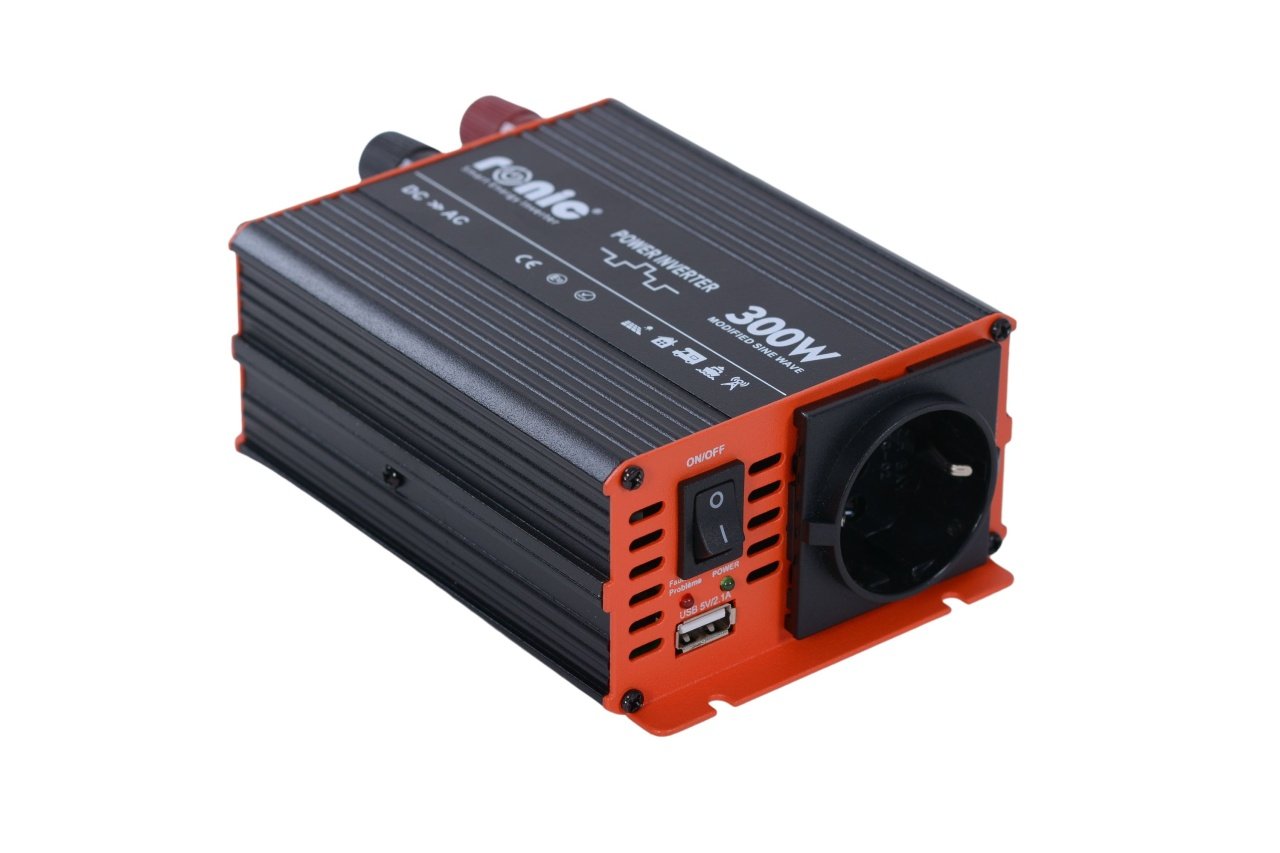 Invertor DC - AC cu Sinus Modificat, 12V - 230V, model RONIC KS300M, 300W/600W - CampShop.ro