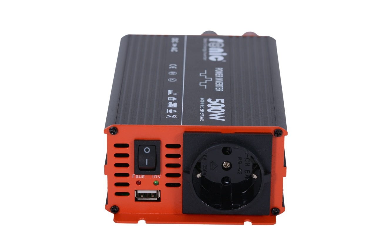 Invertor DC - AC cu Sinus Modificat, 12V - 230V, model RONIC KS500M, 500W/1000W - CampShop.ro