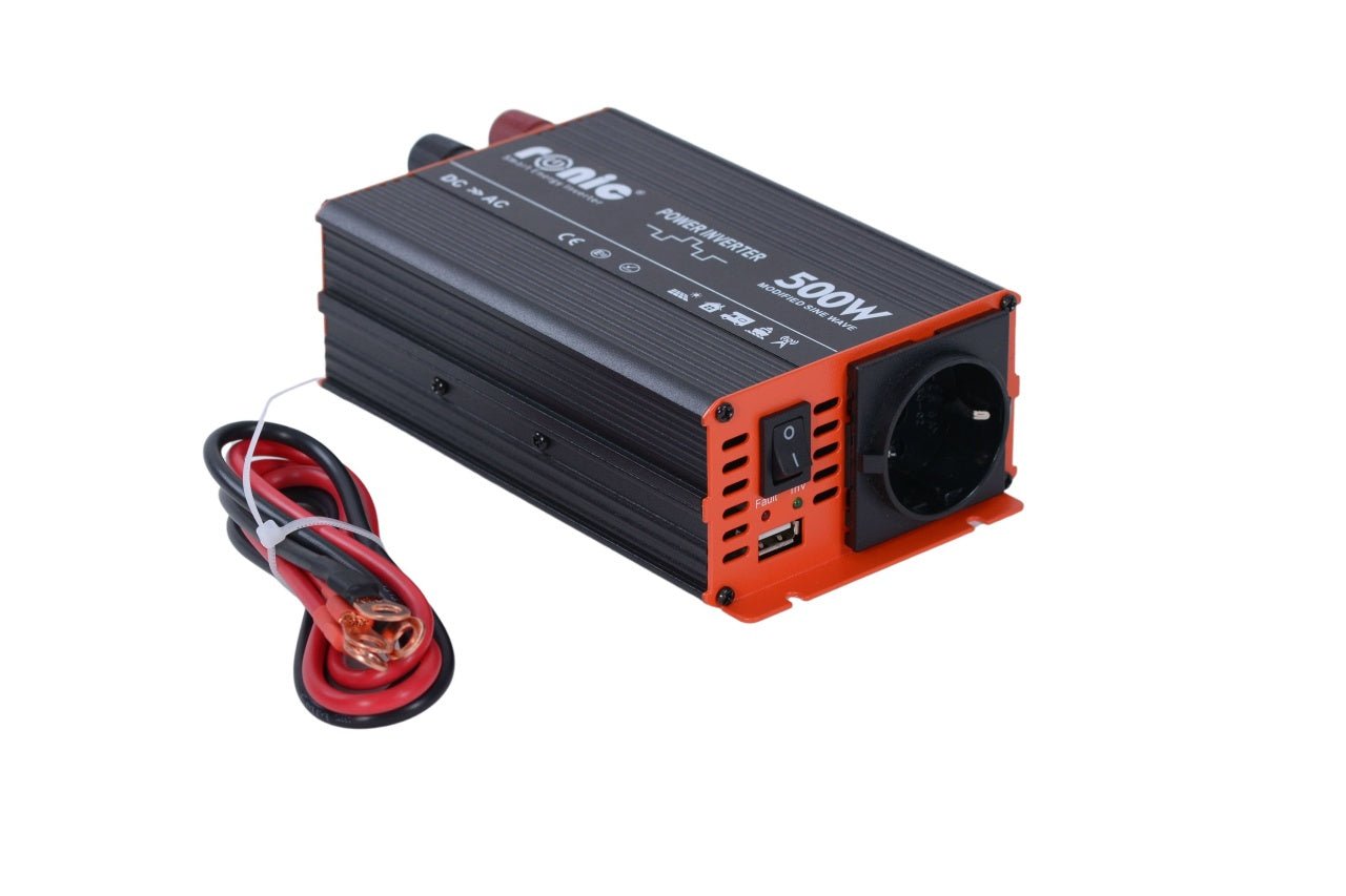 Invertor DC - AC cu Sinus Modificat, 12V - 230V, model RONIC KS500M, 500W/1000W - CampShop.ro