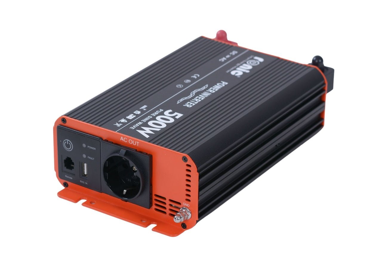 Invertor DC - AC cu Sinus PUR, 12V - 230V, model RONIC RS500P, 500W/1000W - CampShop.ro
