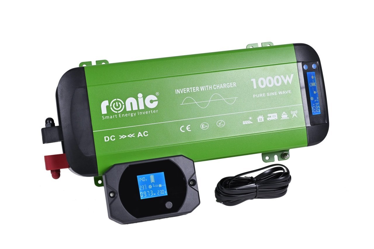 Invertor DC - AC cu Sinus PUR + Incarcator AC + Transfer Prioritate Automat, 12V - 230V, model RONIC HKC1000P, 1000W/2000W - CampShop.ro