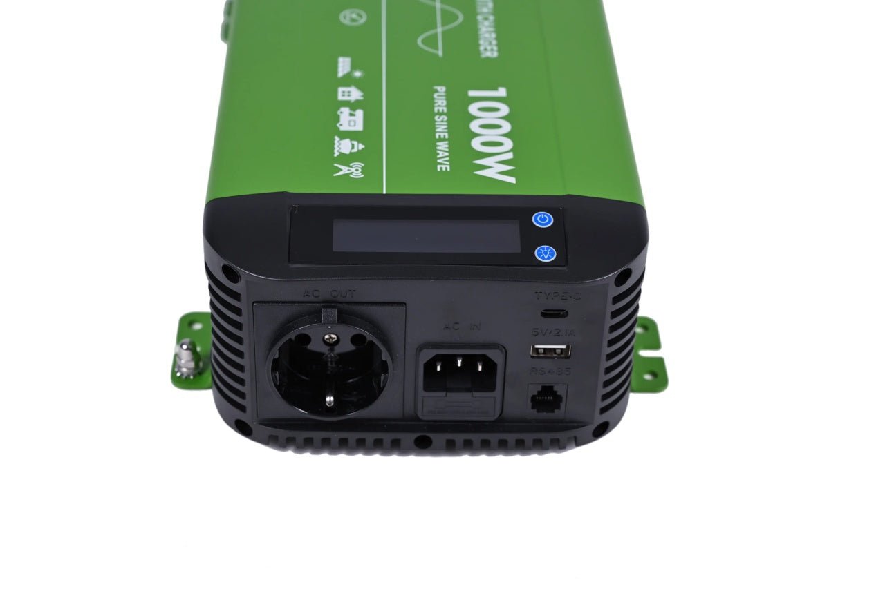 Invertor DC - AC cu Sinus PUR + Incarcator AC + Transfer Prioritate Automat, 12V - 230V, model RONIC HKC1000P, 1000W/2000W - CampShop.ro