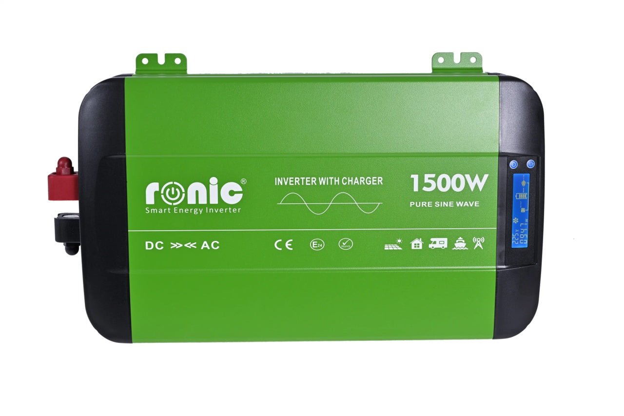 Invertor DC - AC cu Sinus PUR + Incarcator AC + Transfer Prioritate Automat, 12V - 230V, model RONIC HKC1500P, 1500W/3000W - CampShop.ro