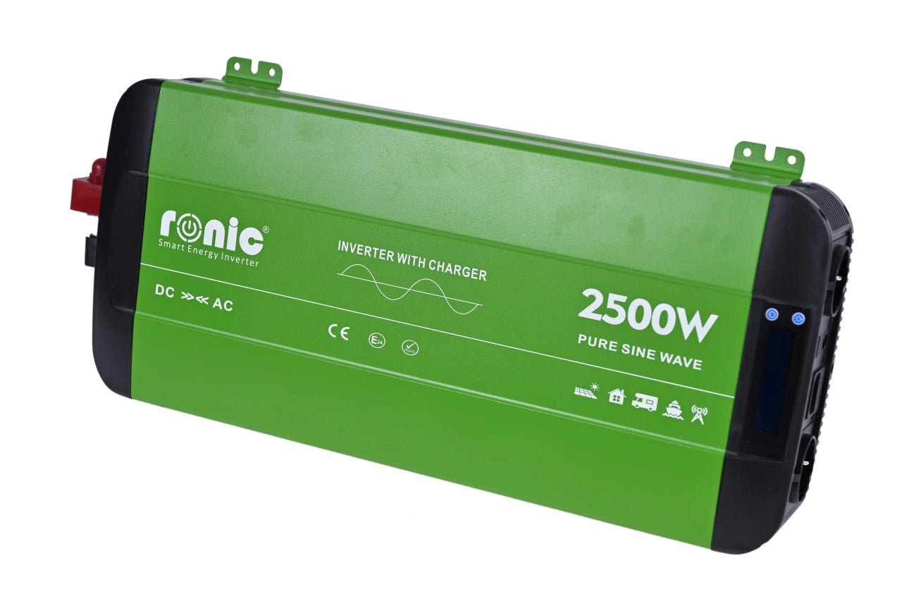 Invertor DC - AC cu Sinus PUR + Incarcator AC + Transfer Prioritate Automat, 12V - 230V, model RONIC HKC2500P, 2500W/5000W - CampShop.ro