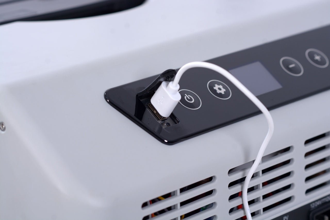 Lada Frigorifica Portabila cu Compresor, RONIC FCR - 40A, 40 litri, functie Bluetooth + Baterie - CampShop.ro