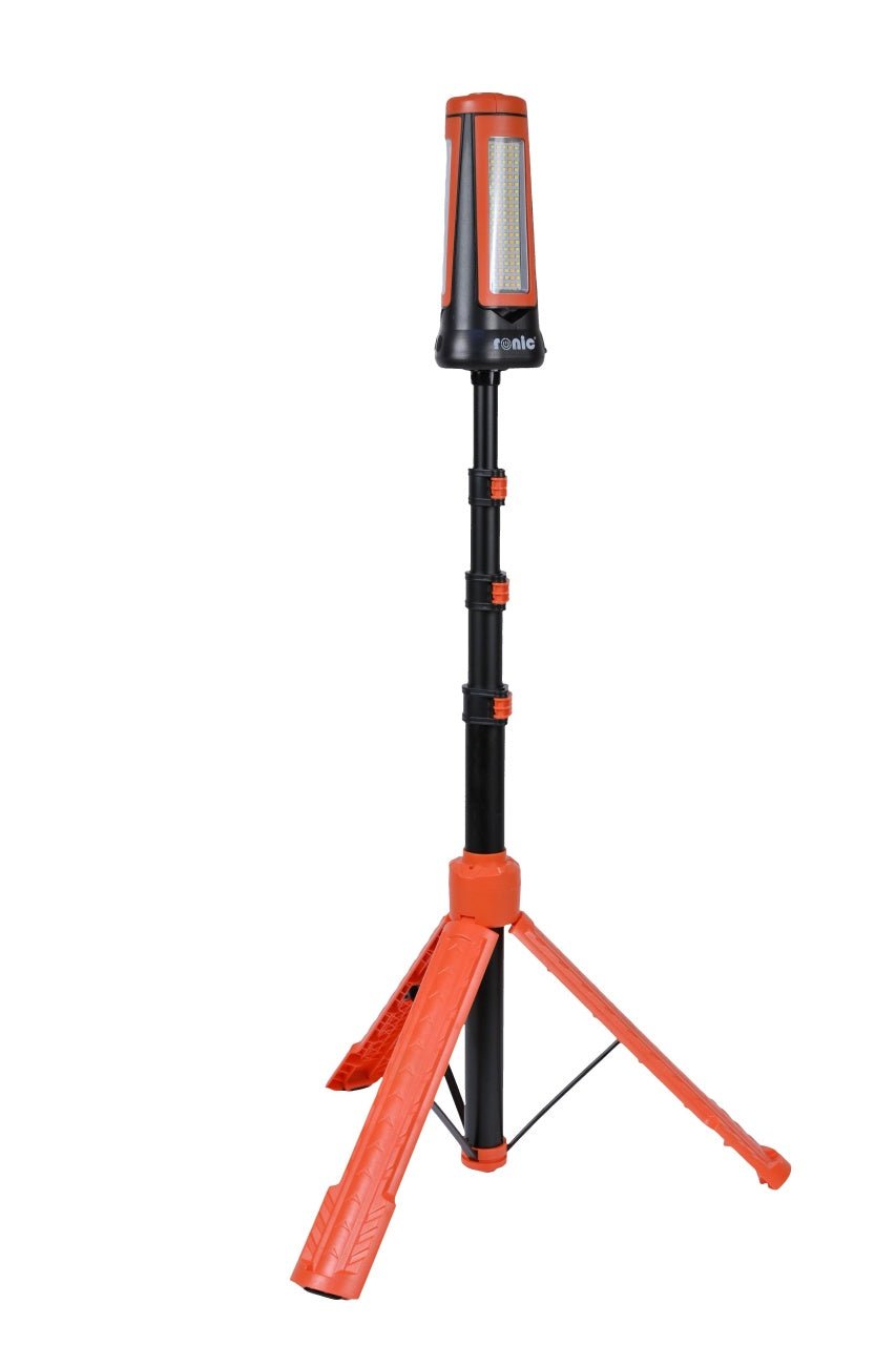Lanterna/Proiector solar LED, stand tripod aluminiu extensibil 2.1 metri, RONIC CY300