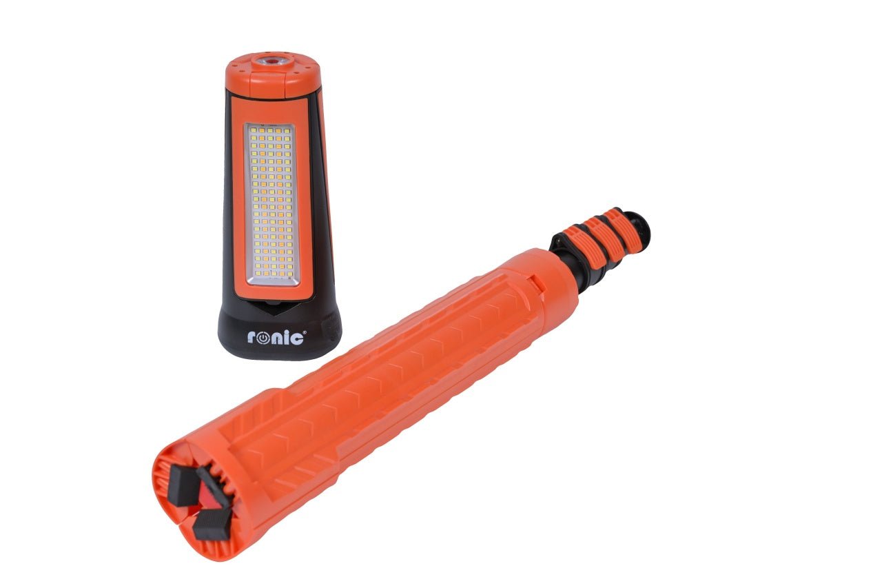Lanterna/Proiector solar LED, stand tripod aluminiu extensibil 2.1 metri, RONIC CY300 - CampShop.ro