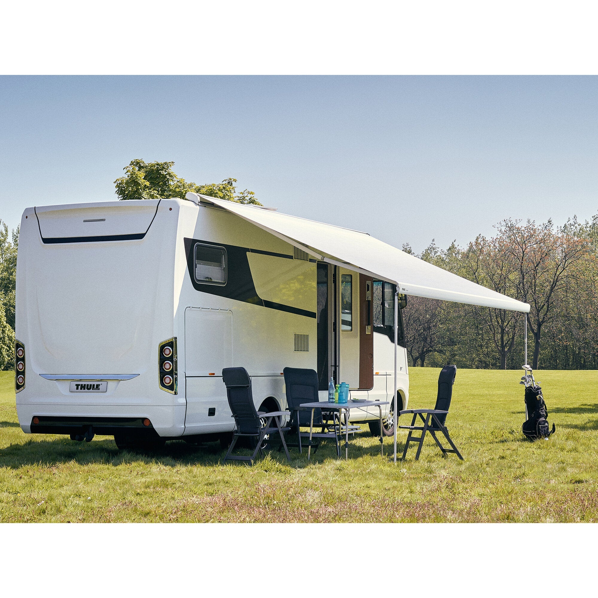 Marchiza / copertina Thule Omnistor 9200 cu motor de 230 volți, carcasă gri, panza gri - CampShop.ro