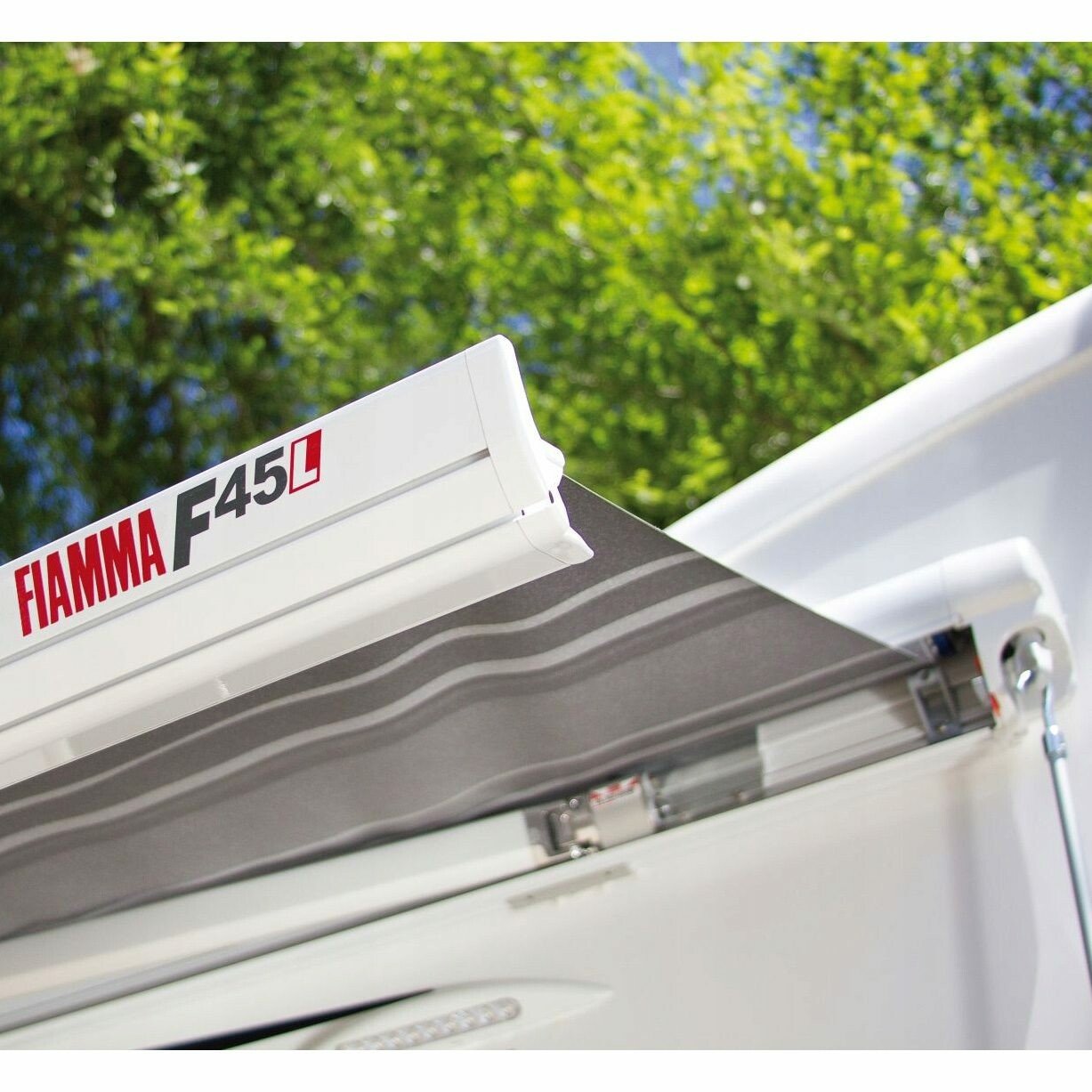 Marchiza Fiammastore F45L, carcasa alba, prelata gri sau albastra, FIAMMA - CampShop.ro