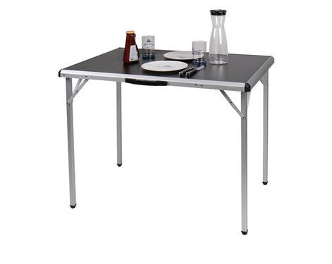 Masa camping, usoara, cu margine eleganta din aluminiu, 90x60x70 cm, Tore, CAMP4 - CampShop.ro