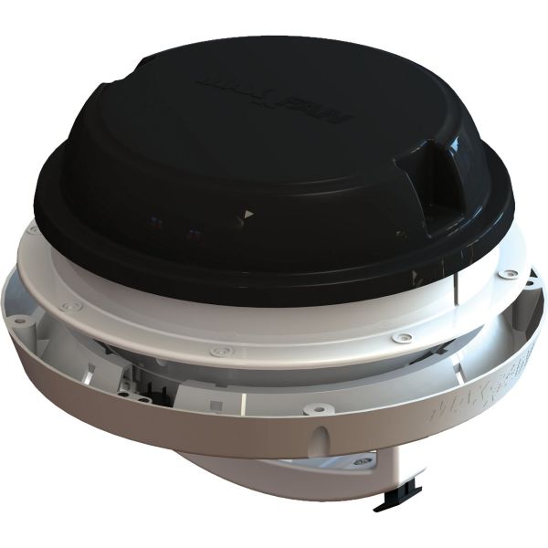 MaxxFan Dome cu iluminare LED - negru - ventilator pentru rulote si autorulote - CampShop.ro