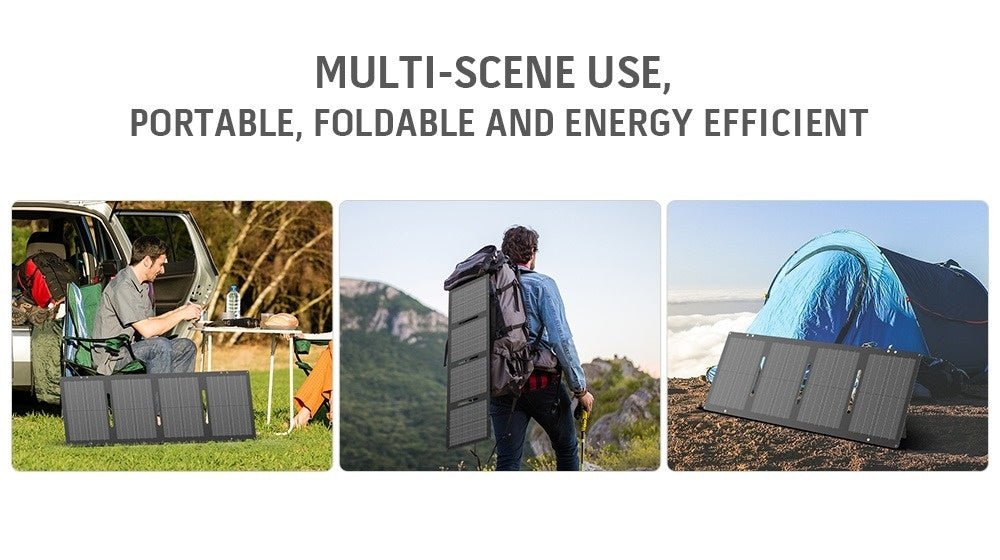 Panou solar portabil YT60, 60W, Pliabil in 4 bucati, IP67, RONIC - CampShop.ro