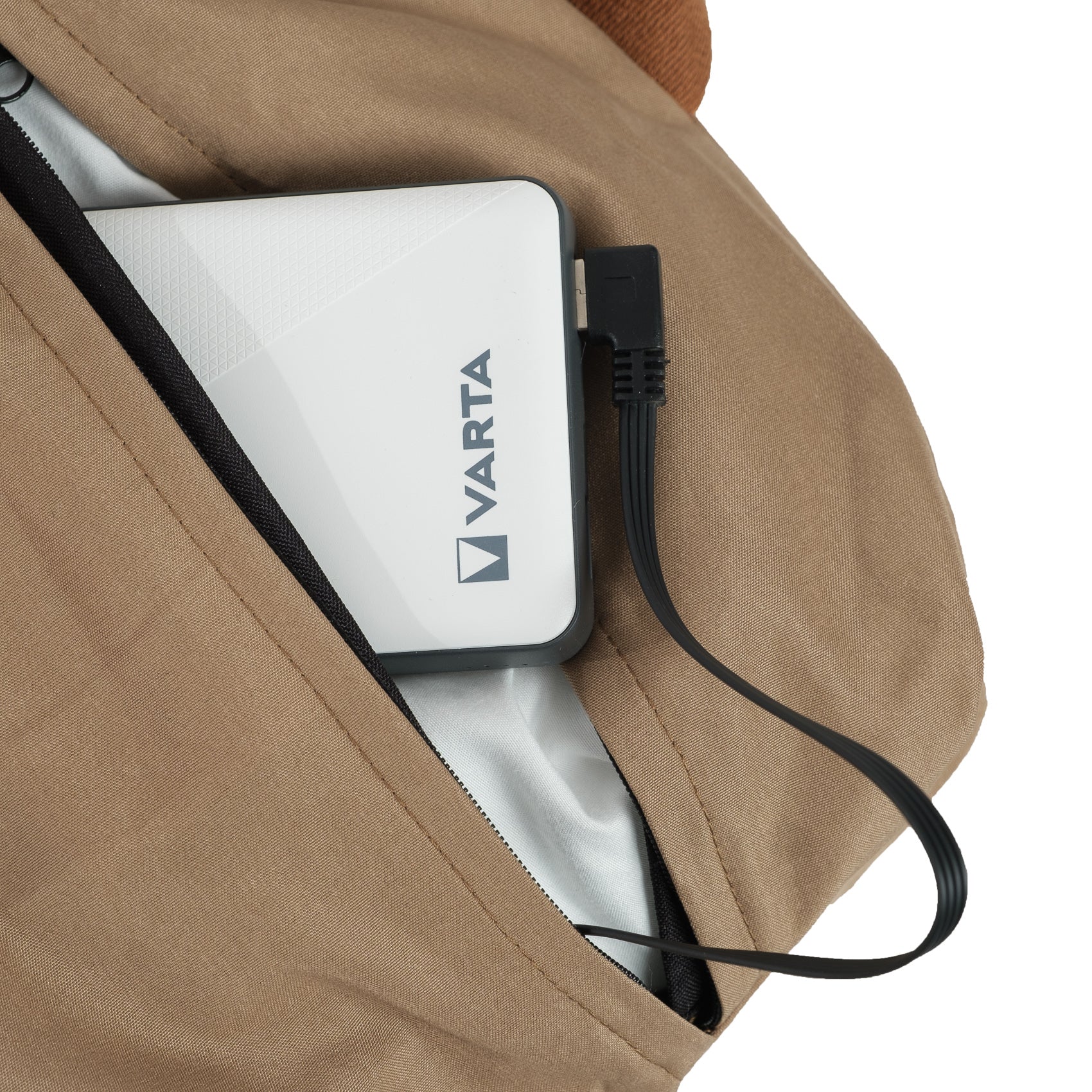 Perna incalzita electric EUROM WarmiGo, maro (Powerbank/baterie externa Varta inclusa - 20.000 mAh) - CampShop.ro