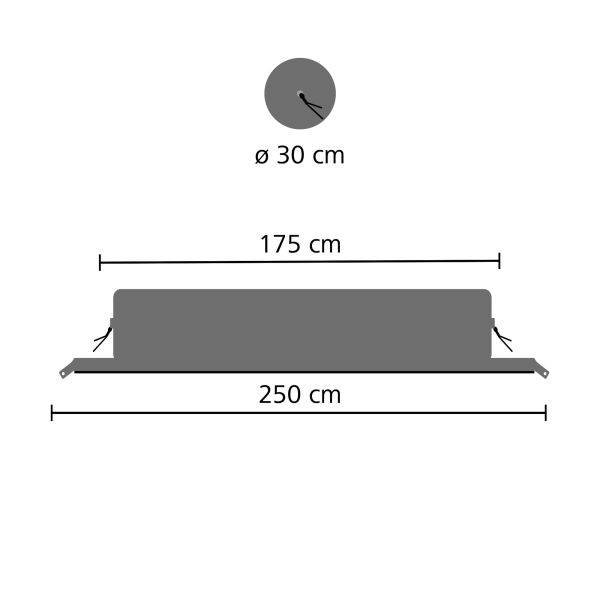 Perna tip rola, gonflabila BENT Zip XL Lounger gri închis - CampShop.ro