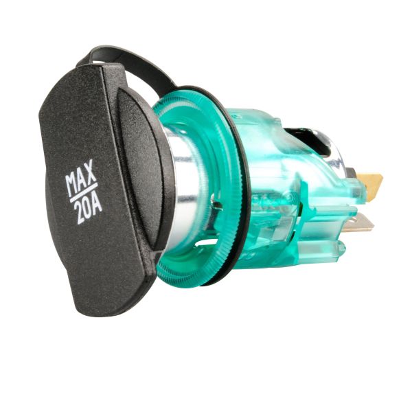 Priza alimentare 12V –24V, max. 20 A – pentru masini, barci si rulote - CampShop.ro