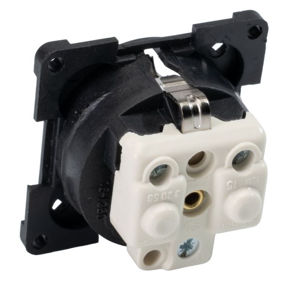 Priza schuko, 230V, 16A, neagra, pentru rulota, autorulota, barci, INPROJAL - CampShop.ro