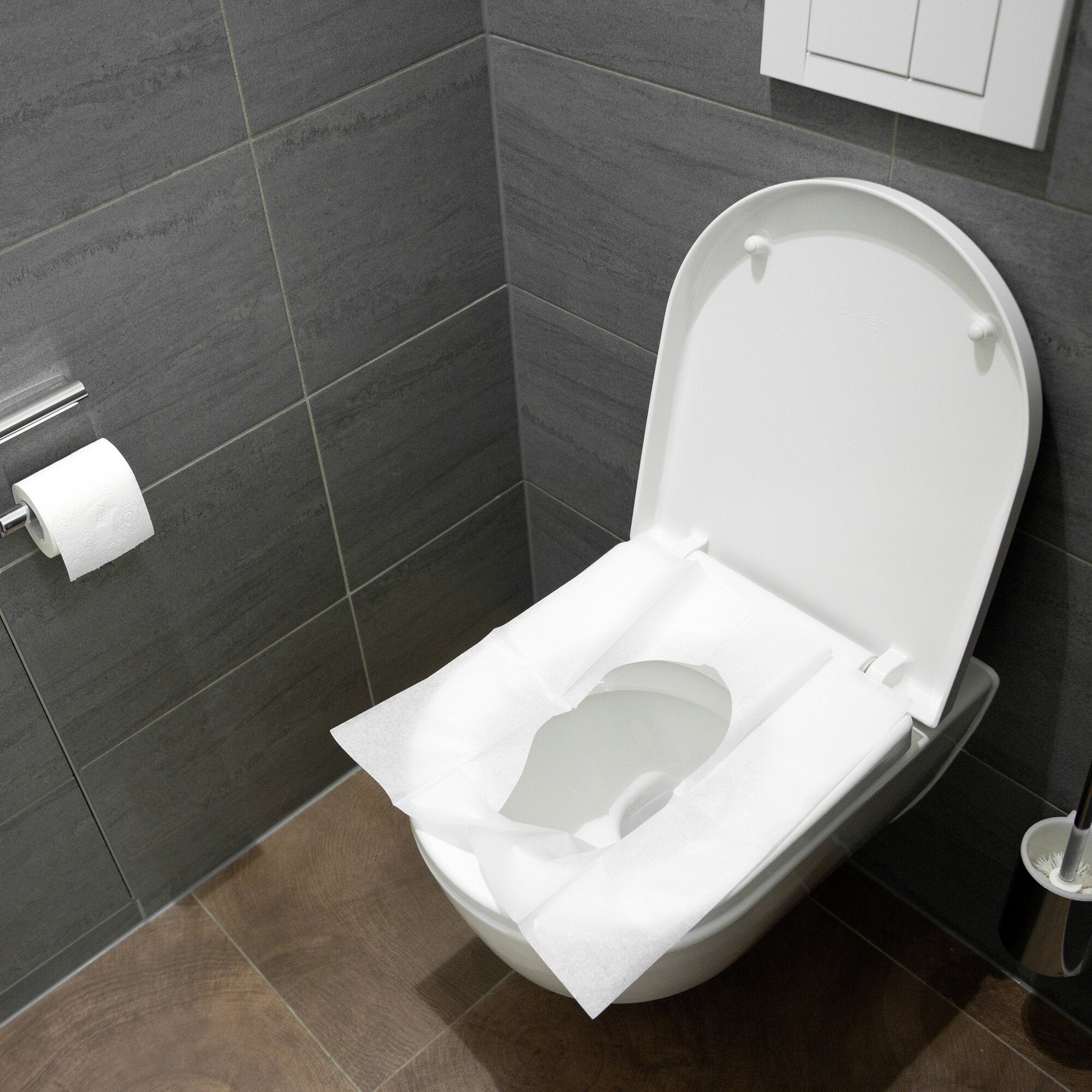 Protectie de unica folosinta pentru scaunul de toaletă, 25 de bucăți - CampShop.ro