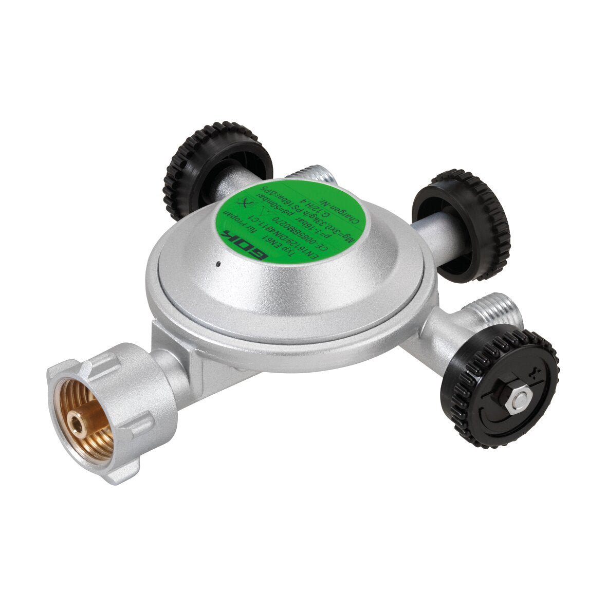 Regulator de joasă presiune GOK camping 3 prize, 30 mbar - CampShop.ro