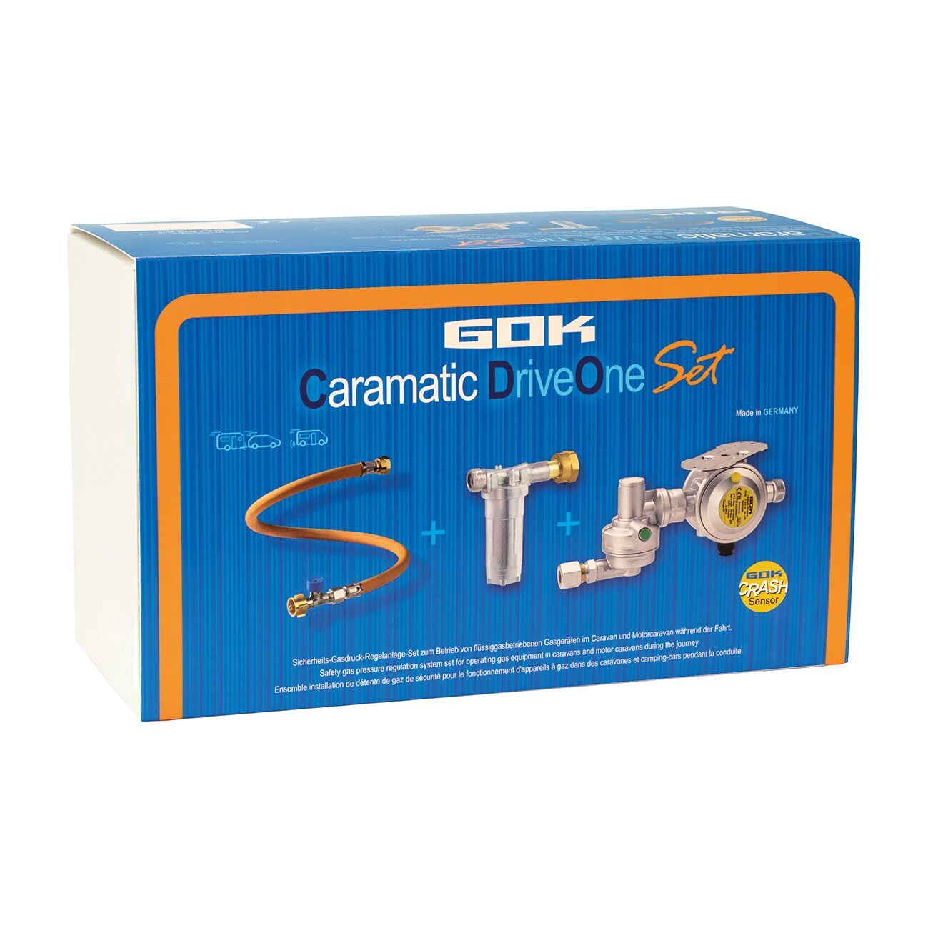 Set cu regulator orizontal si filtre pentru rulote/autorulote - Caramatic DriveOne - CampShop.ro